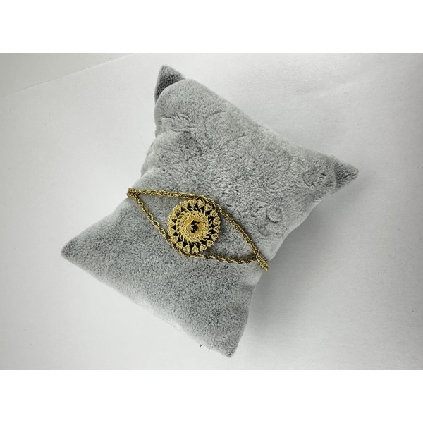 Gold Zincirli Tuğralı Bileklik